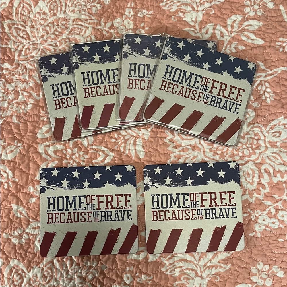 Patriotic Home Accents Coaster Set - Set of 6